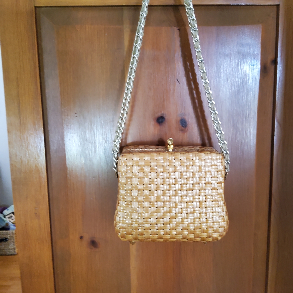 Authentic Vintage 1960's Rodo Gold Basket Weave Made in Italy EUC